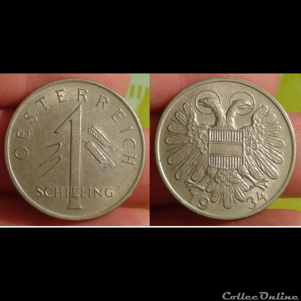 Autriche - 1 schilling 1934 monnaie monde autriche 1 schilling 1934
