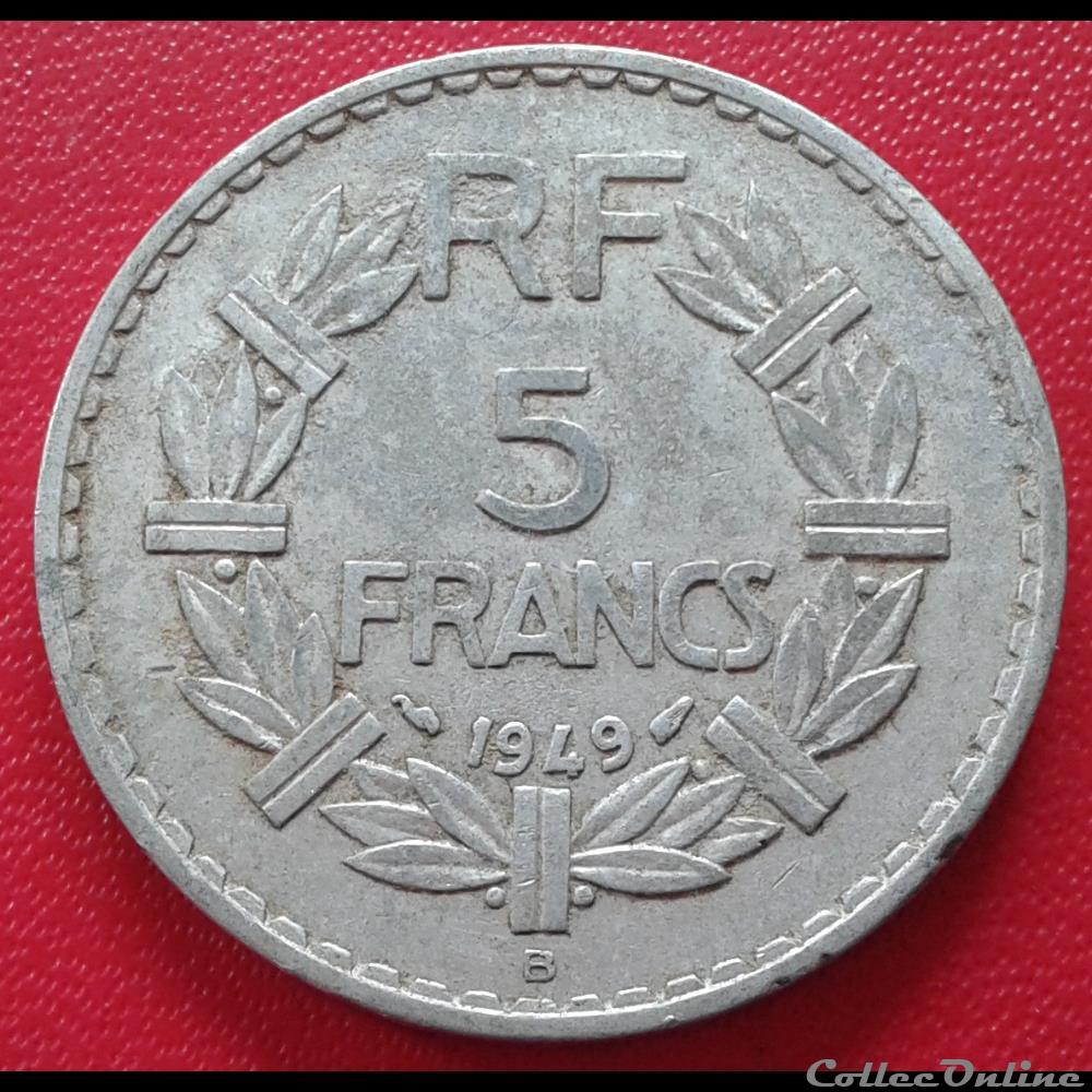 1949 B - 5 francs - ALU monnaies monde france 1949 b 5 francs alu