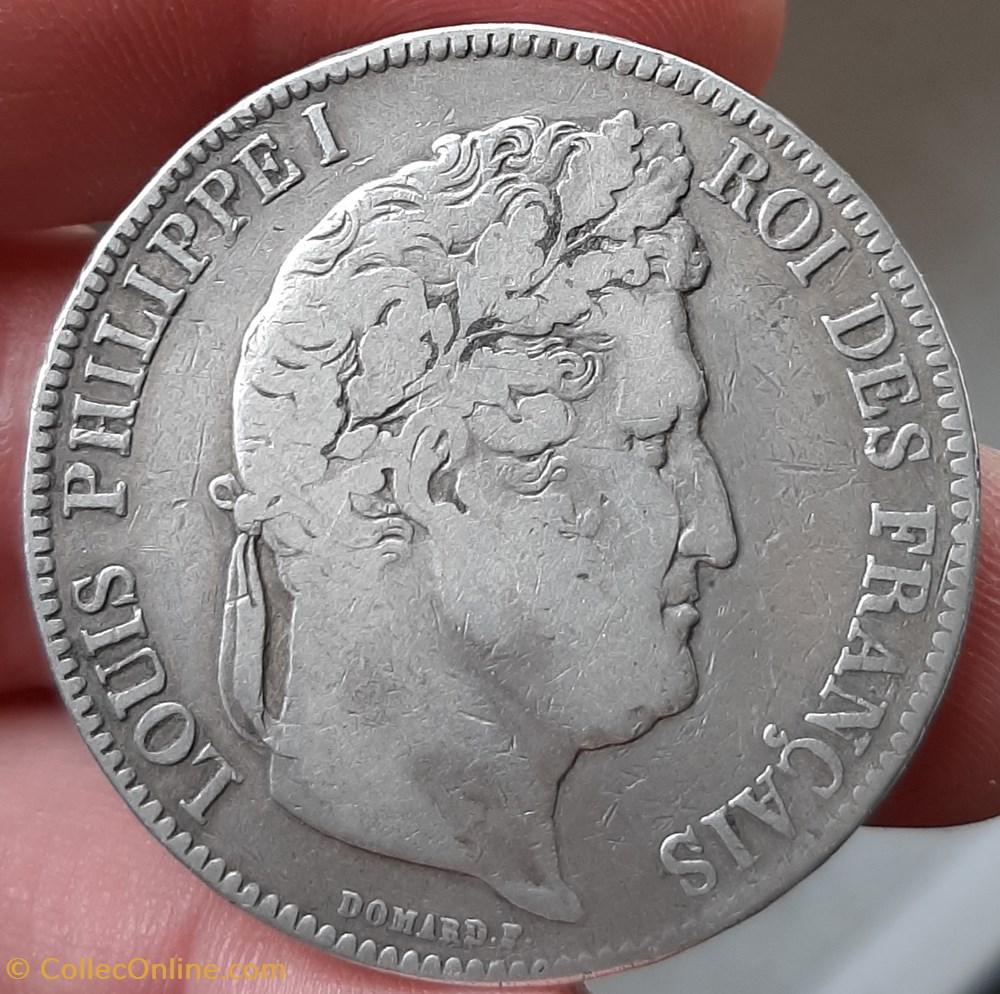 1842 B - 5 francs Louis Philippe Ier monnaies france modernes 1842 b 5 francs louis philippe ier