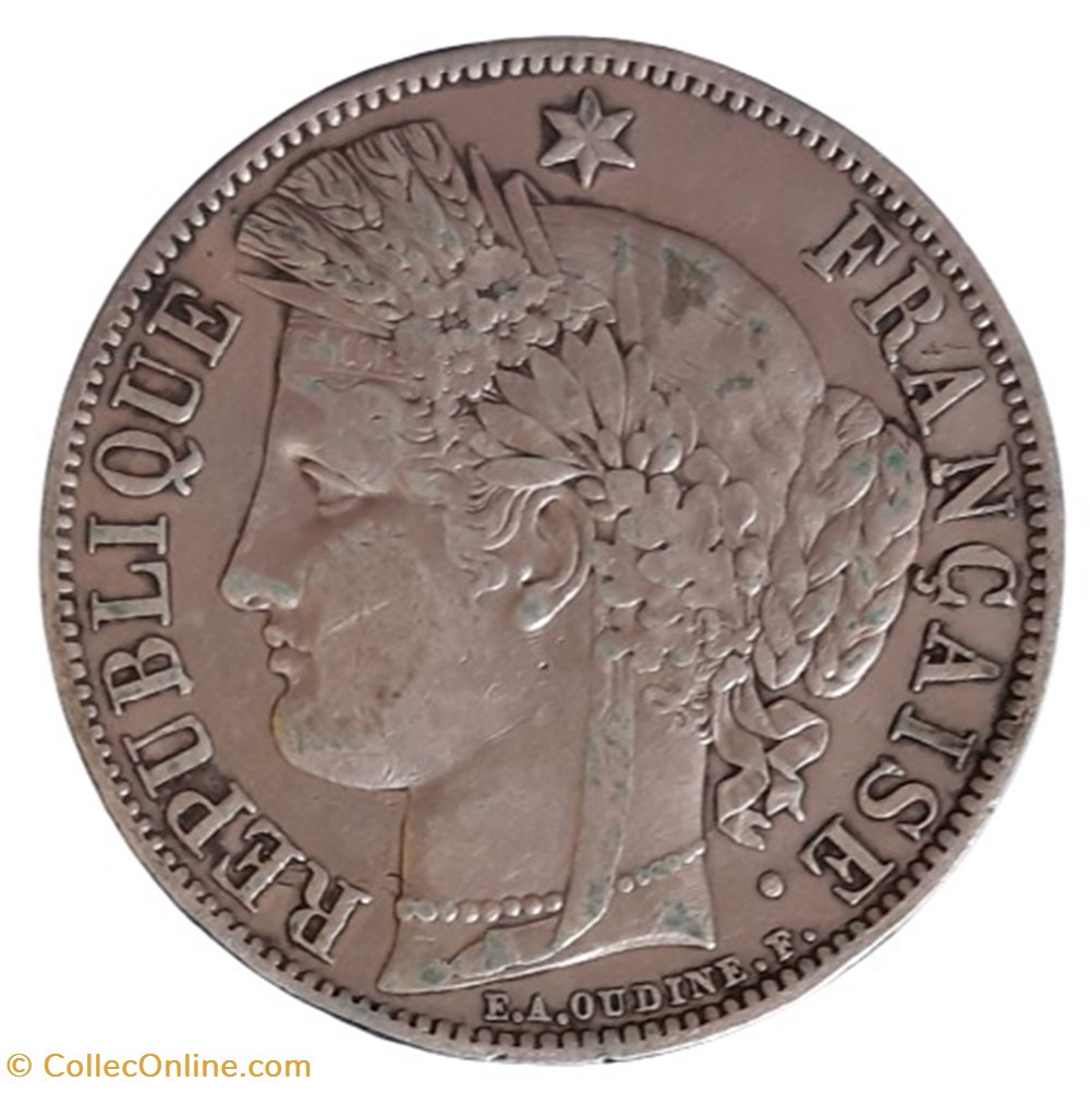 1851 A - 5 francs monnaies monde france 1851 a 5 francs