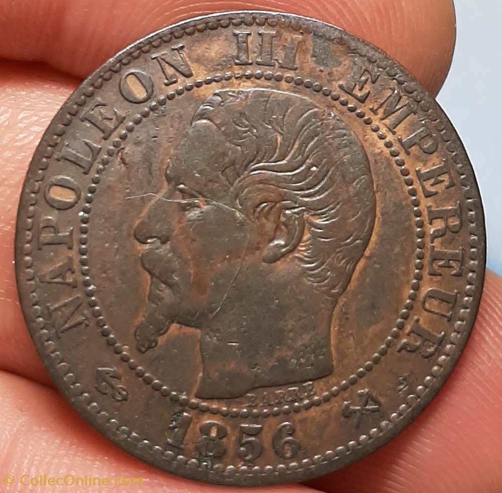 1856 - 5 centimes monnaies monde france 1856 5 centimes