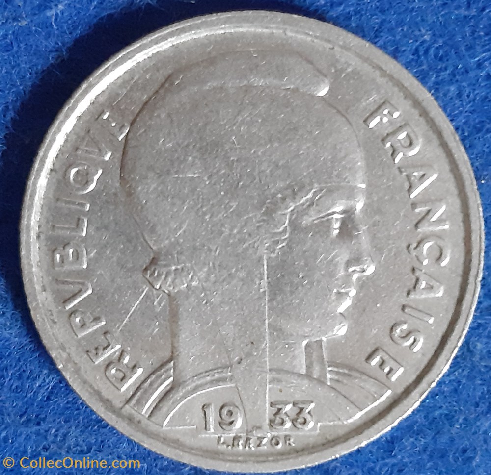 1933 - 5 francs monnaies monde france 1933 5 francs