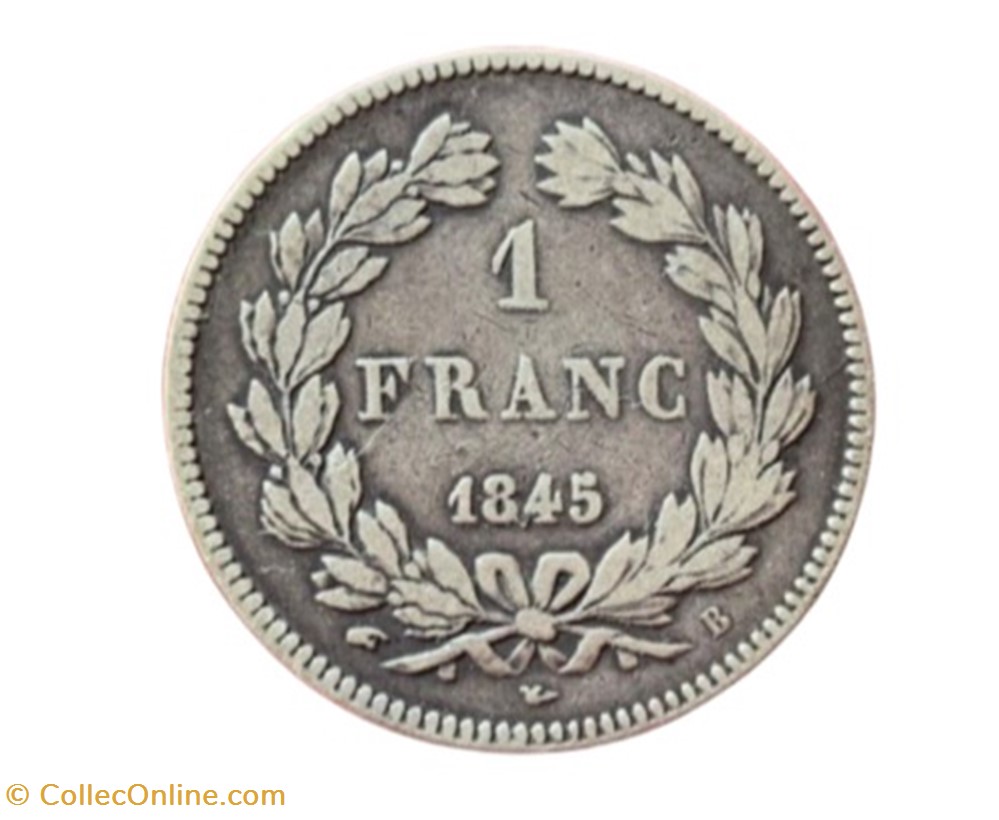 1845 - 1 franc monnaies monde france 1845 1 franc
