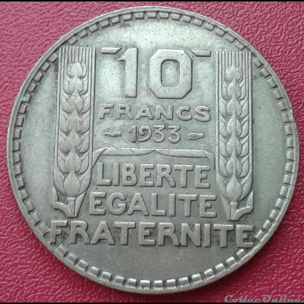 1933 - 10 francs monnaies monde france 1933 10 francs