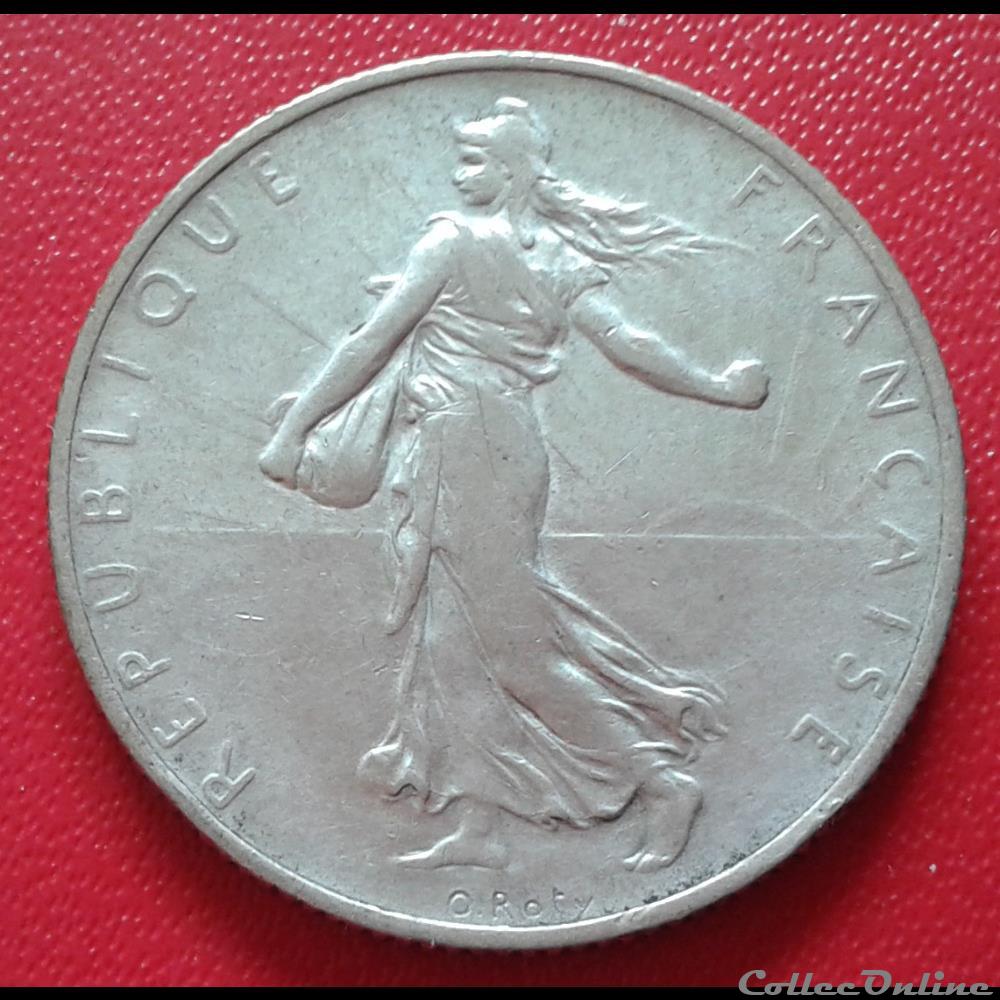 1915 - 2 francs monnaies monde france 1915 2 francs