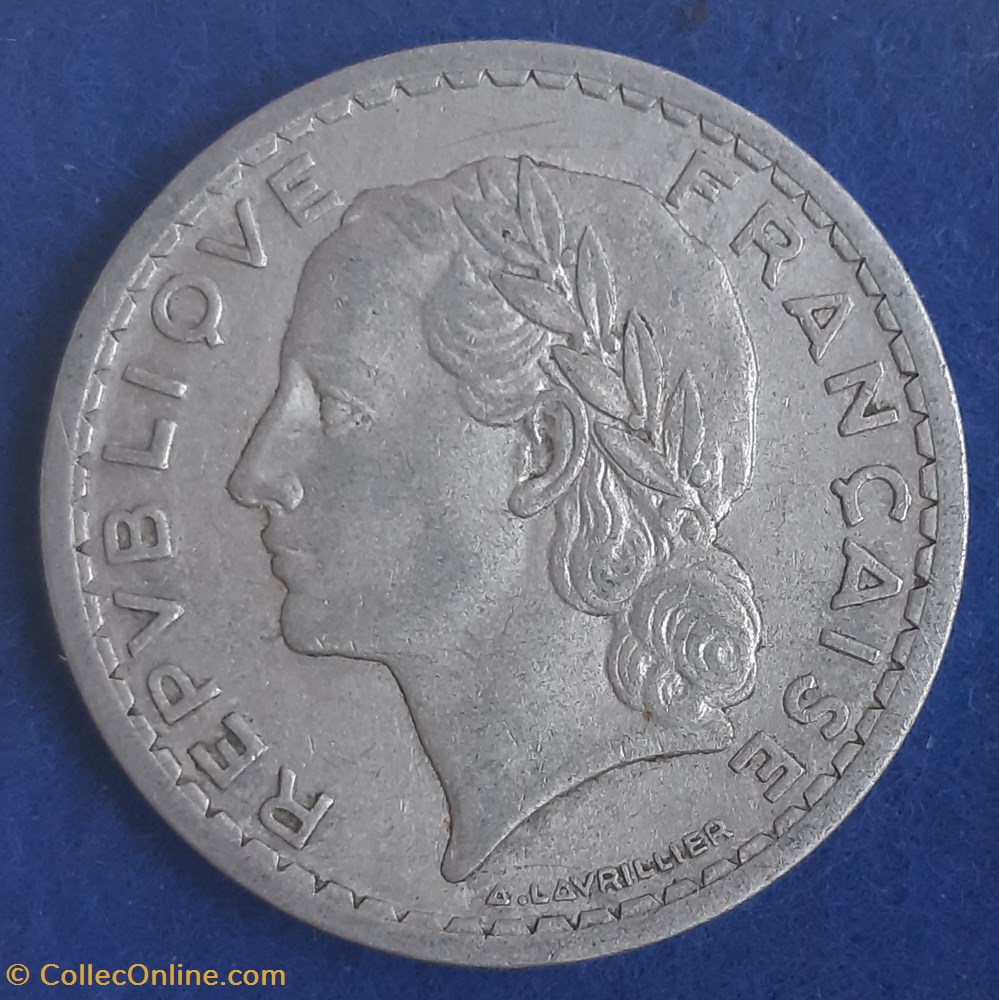 1946 B - 5 francs monnaies monde france 1946 b 5 francs