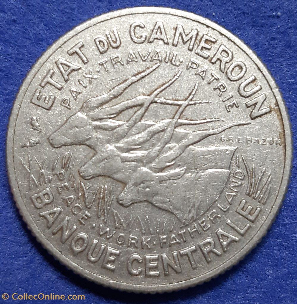 monnaies monde cameroun 100 francs 1966