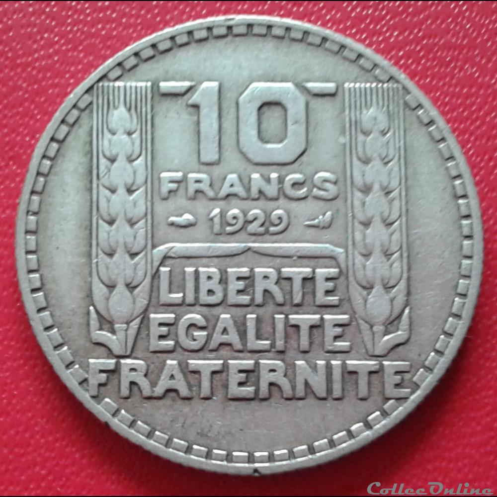 1929 - 10 francs monnaies monde france 1929 10 francs