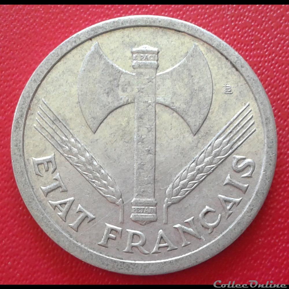 1944 - 2 francs monnaies monde france 1944 2 francs