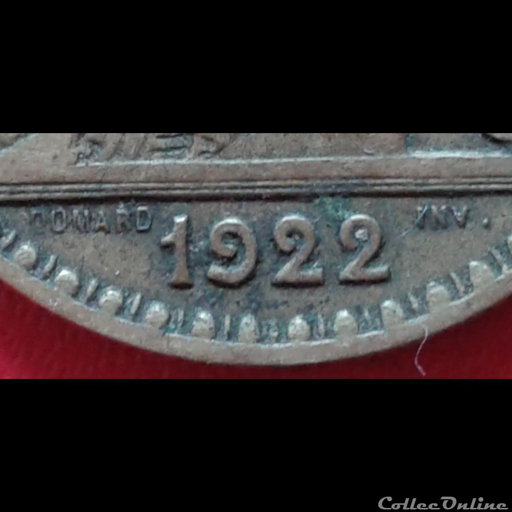 2F 1922 - DOMARD INV. - 2ème 2 bouché 2 monnaie france moderne 2f 1922 domard inv 2eme 2 bouche