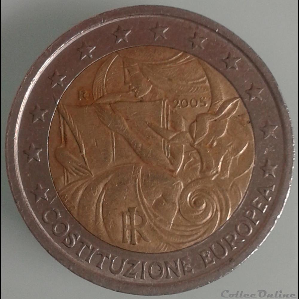 Italie - 2005 - 2 euros Signature constitution européenne monnaie italie 2005 2 euros signature constitution europeenne