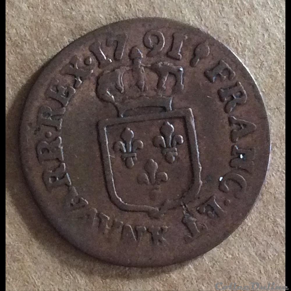 monnaies france royales 1791 k liard a ecu louis xvi
