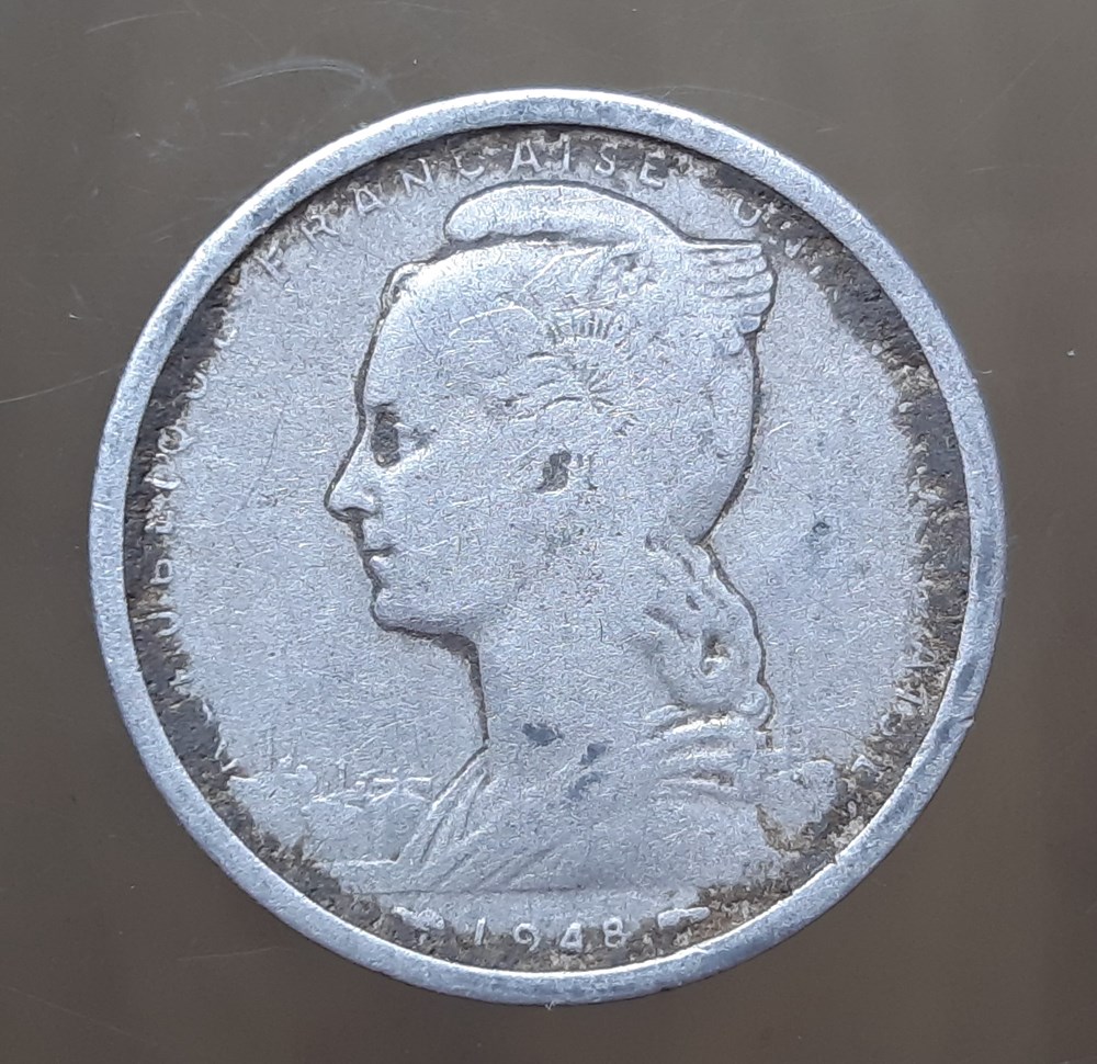 monnaies colonies francaises afrique occidentale francaise 2 francs 1948