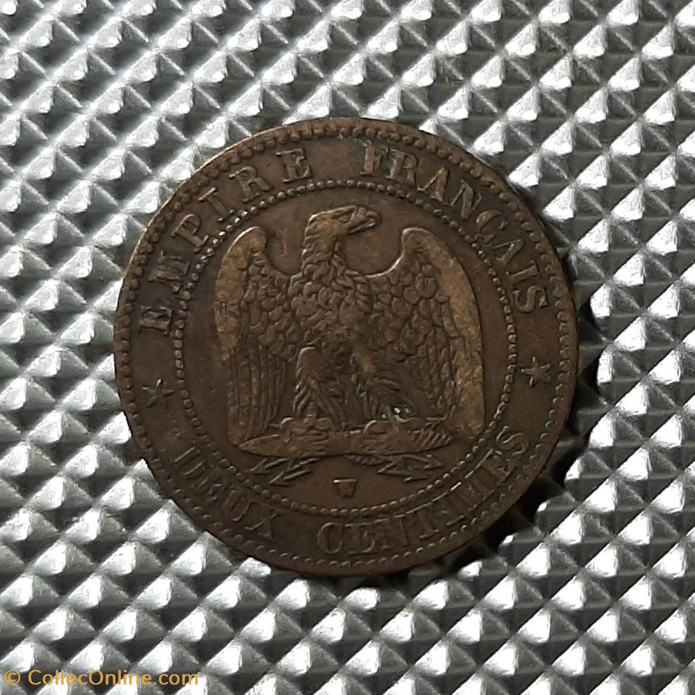 1855 W - 2 centimes monnaie france a moderne 1855 w 2 centimes