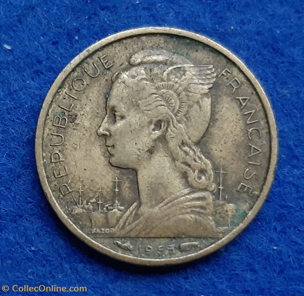 Madagascar - 10 francs 1953 monnaies colonies francaises madagascar 10 francs 1953