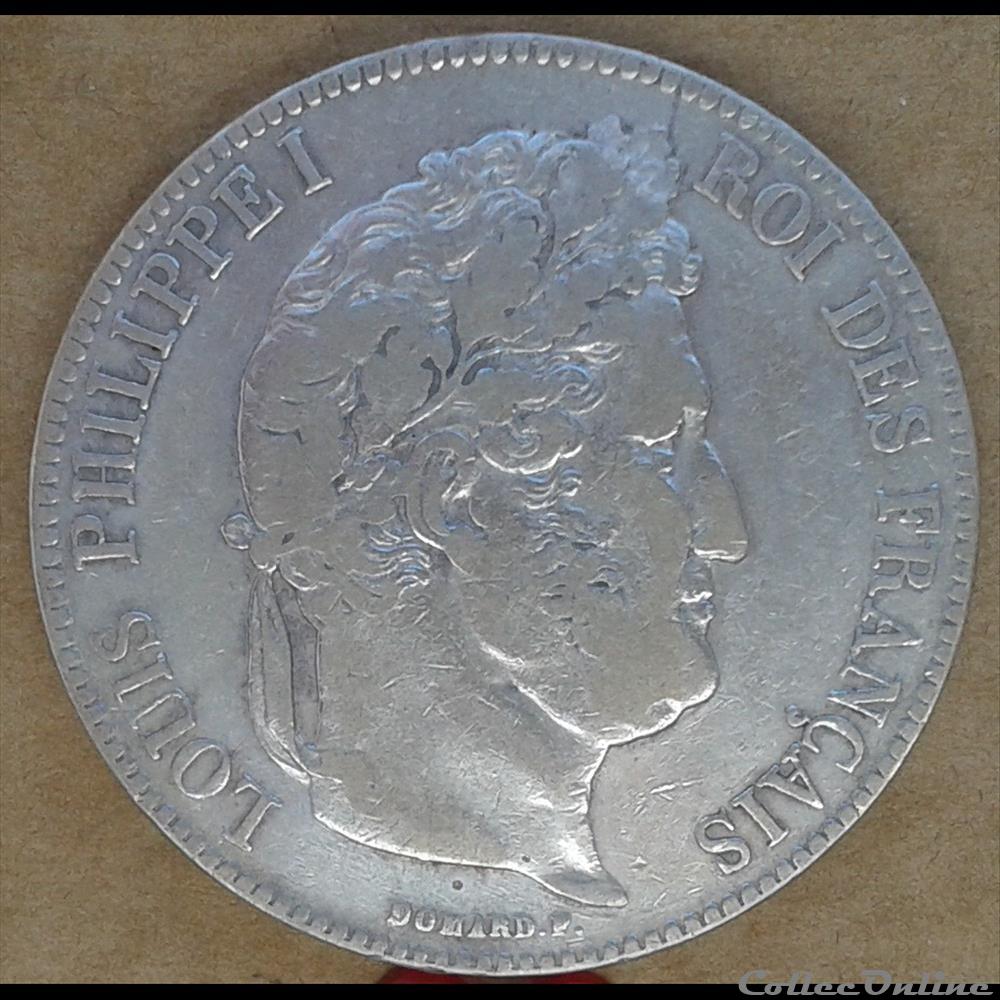 1836 - 5 francs monnaies monde france 1836 5 francs