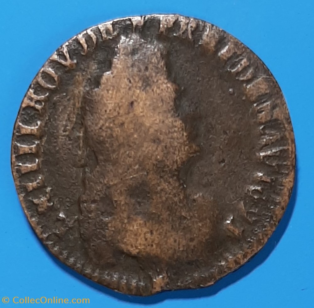1693 D - Liard de France monnaie 1693 d liard de france