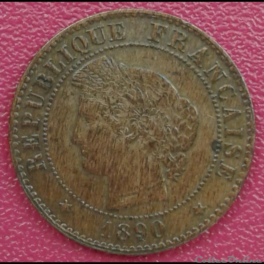 1890 A - 1 centime monnaies france modernes 1890 a 1 centime