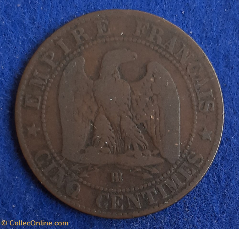 1861 BB - 5 centimes monnaies monde france 1861 bb 5 centimes