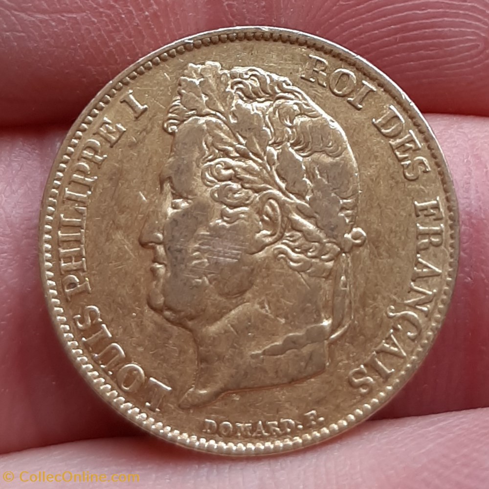 1833 - 20 francs OR 2 monnaies europe medievale france 1833 20 francs or