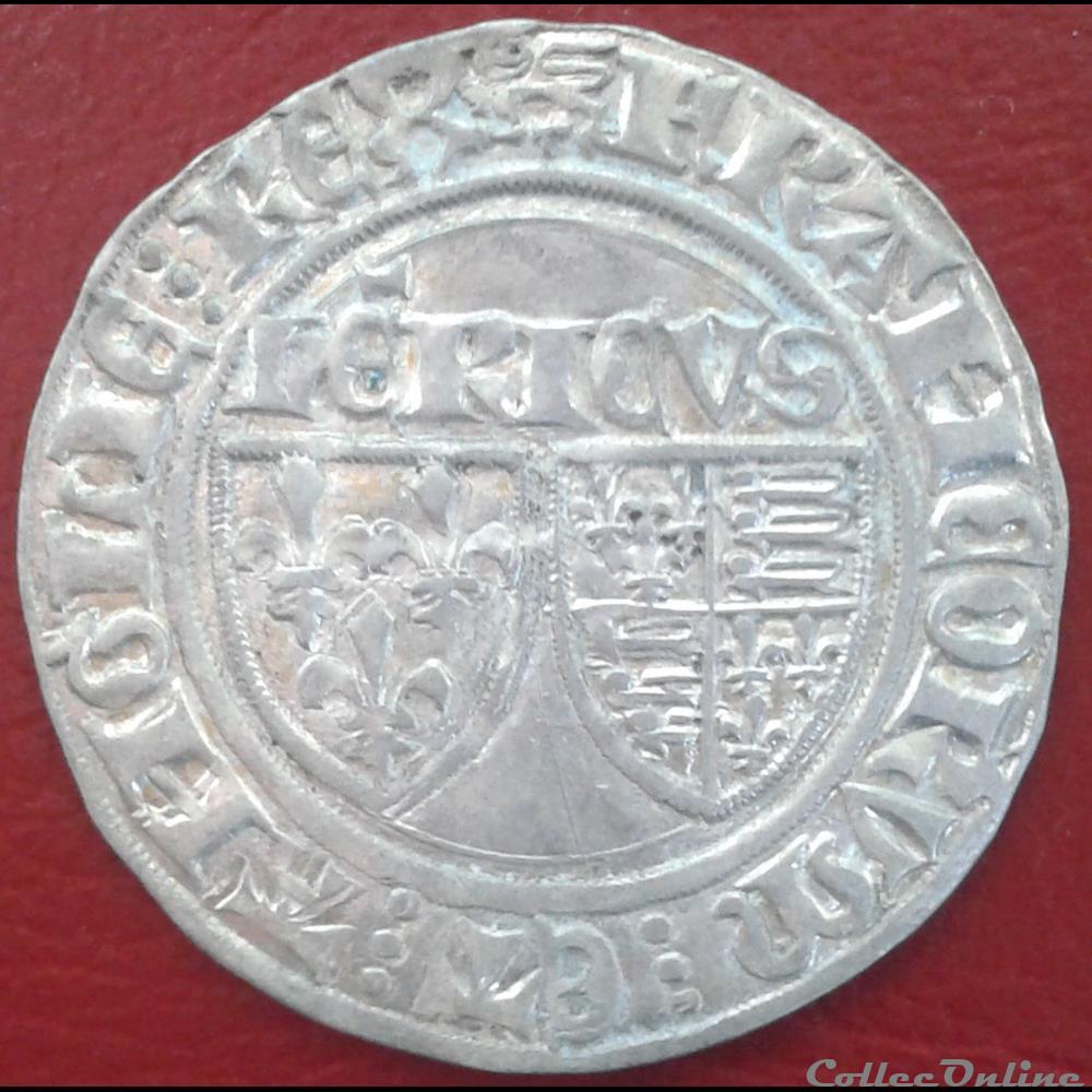 monnaies europe medievale france 1422 henri vi blanc aux ecus