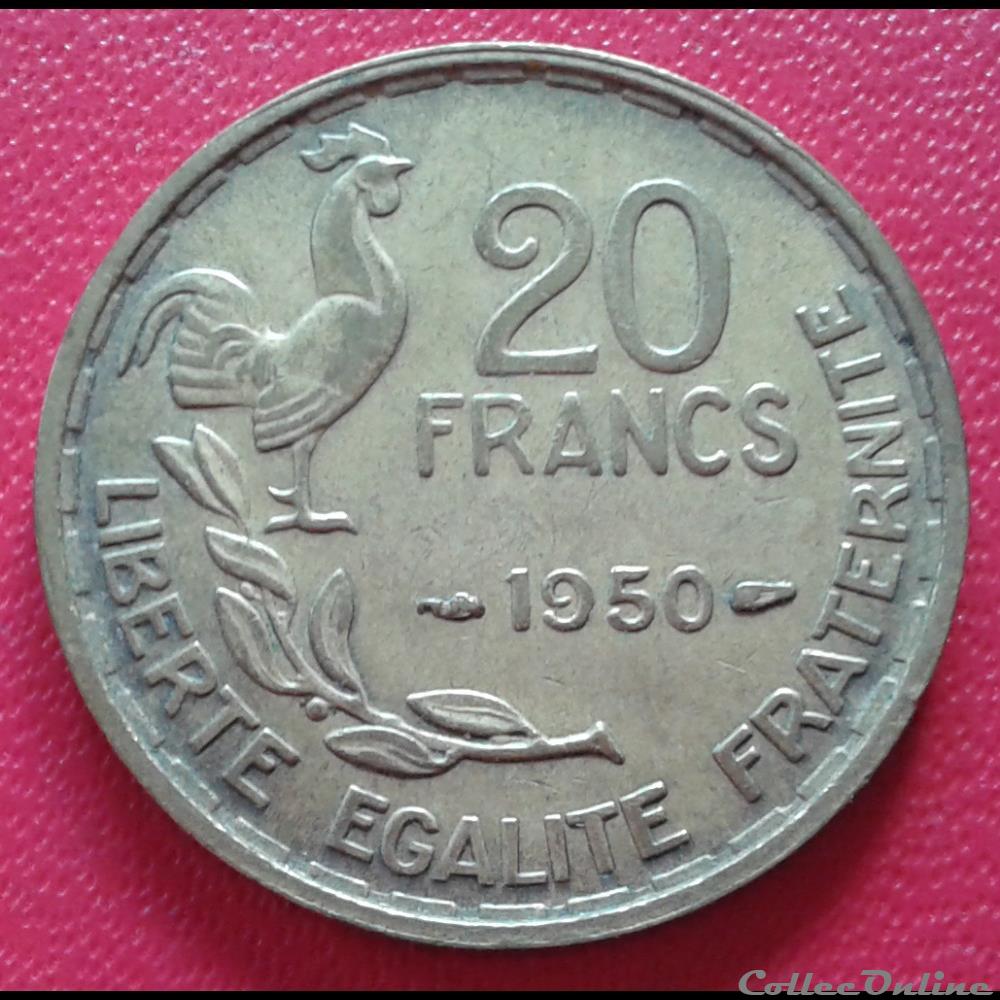 monnaies france modernes 1950 20 francs georges guiraud