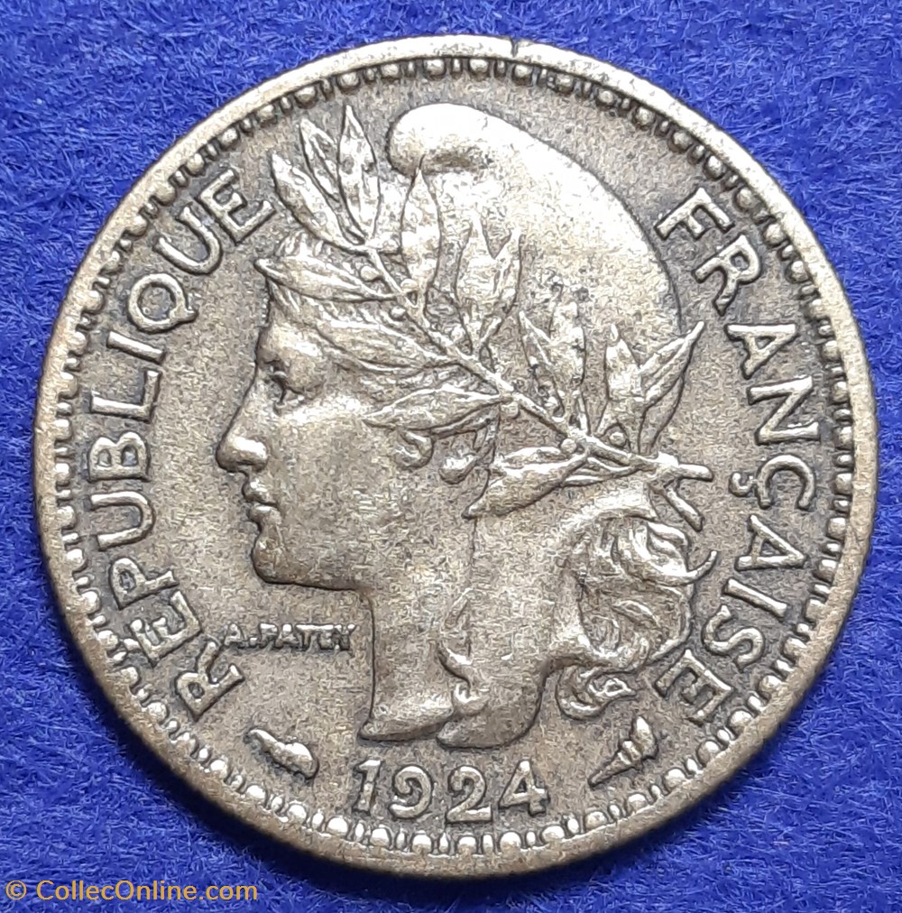 monnaies monde france cameroun 50 centimes 1924