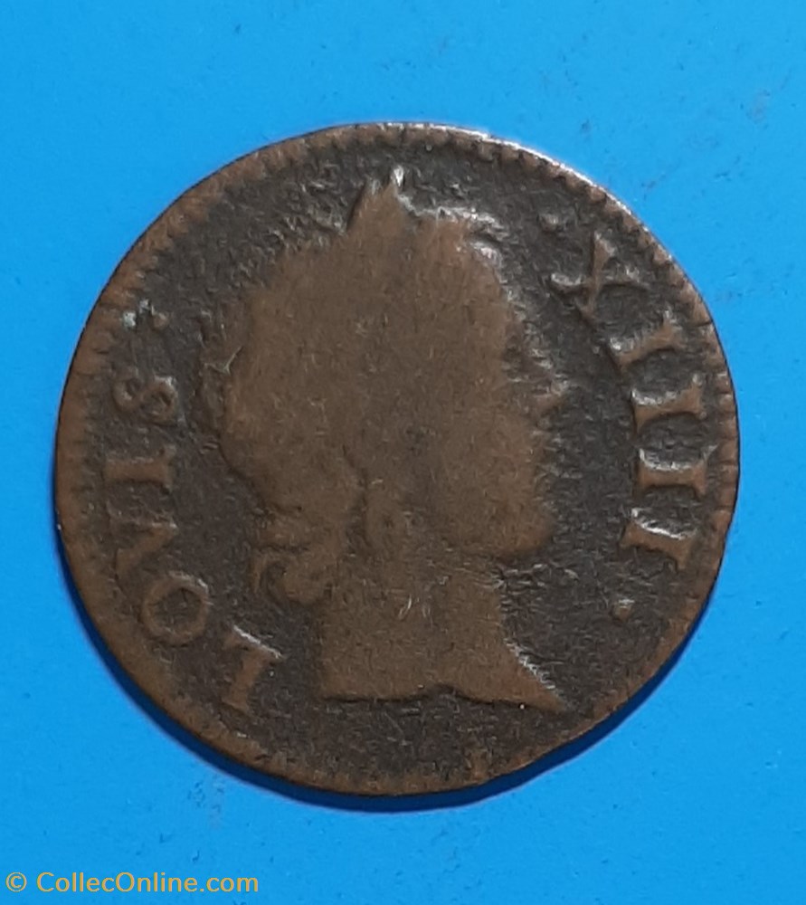 1648 A - Denier tournois monnaie 1648 a denier tournois