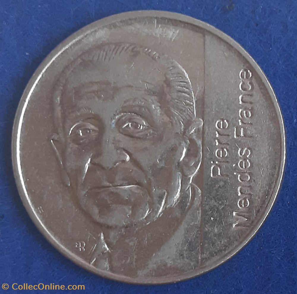 1992 - 5 francs commémorative monnaies monde france 1992 5 francs commemorative