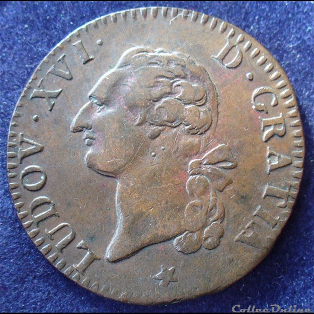 1790 W - Sol à l'écu - Louis XVI monnaies france royales 1790 w sol a ecu louis xvi
