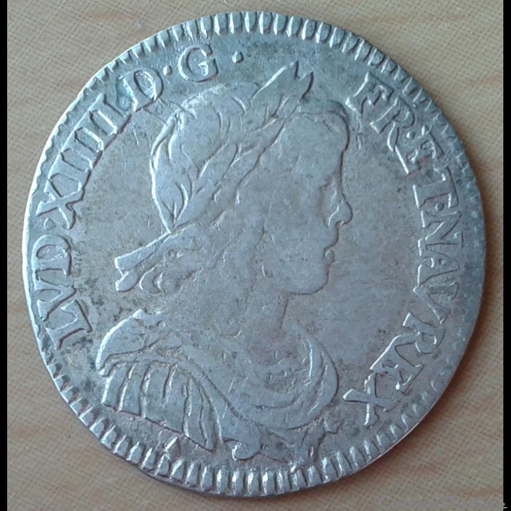 1658 & - 1/12ème écu - Louis XIV monnaies france a royales 1658 1 12eme ecu louis xiv