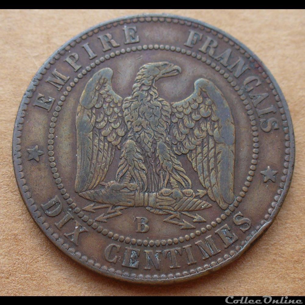 1854 - 10 centimes monnaies monde france 1854 10 centimes