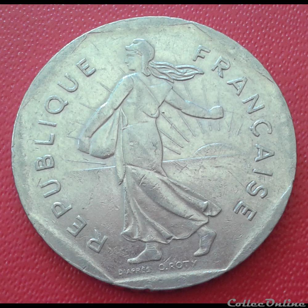 monnaies monde france 1997 2 francs avec point