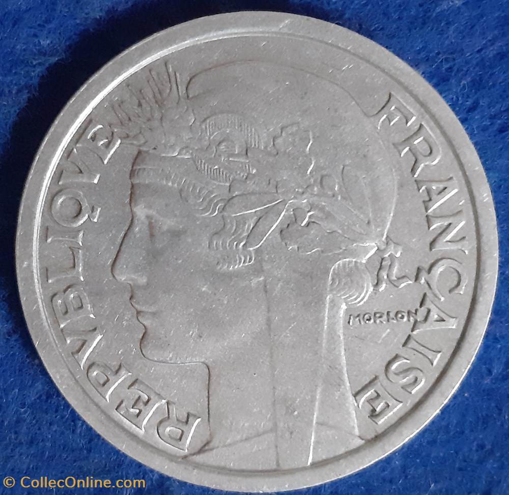 1941 - 2 francs monnaies monde france 1941 2 francs