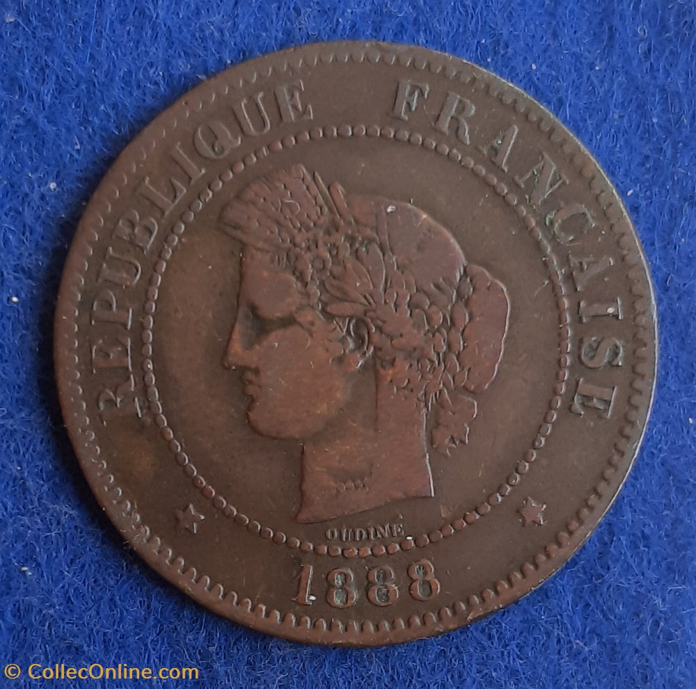 1888 A - 5 centimes monnaies monde france 1888 a 5 centimes
