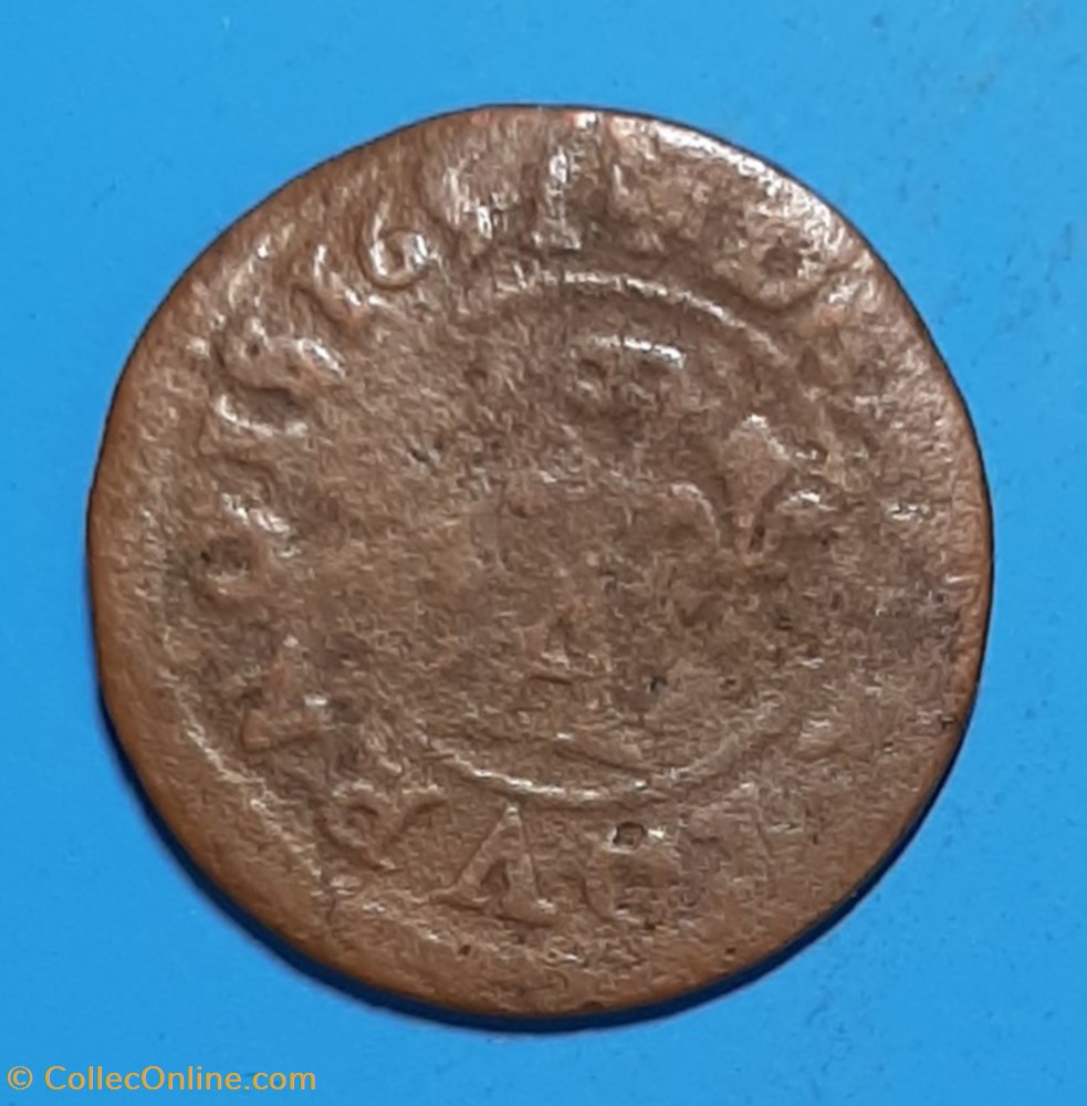 1651 - Denier tournois monnaie 1651 denier tournois