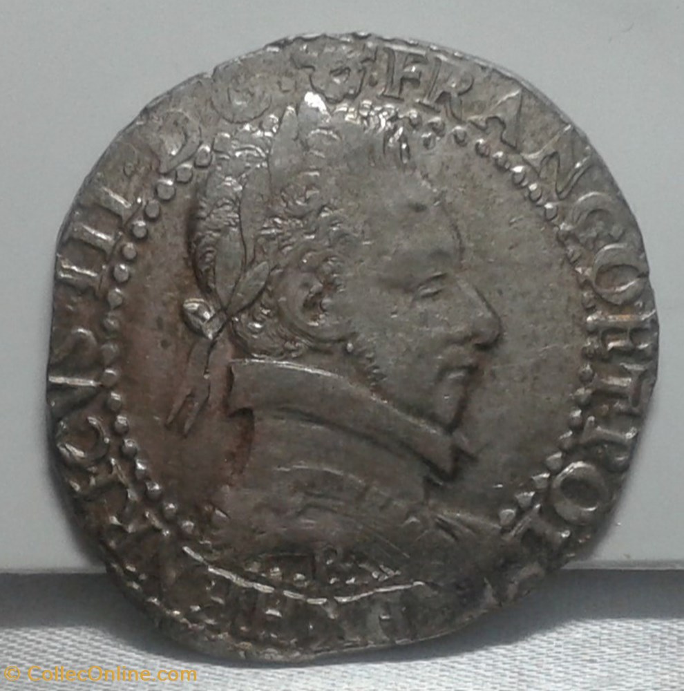 monnaies europe medievale france royales 1587 demi franc au col plat 5eme type