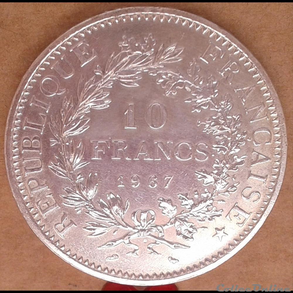 10 francs 1967 (point) monnaie france moderne 10 francs 1967 point