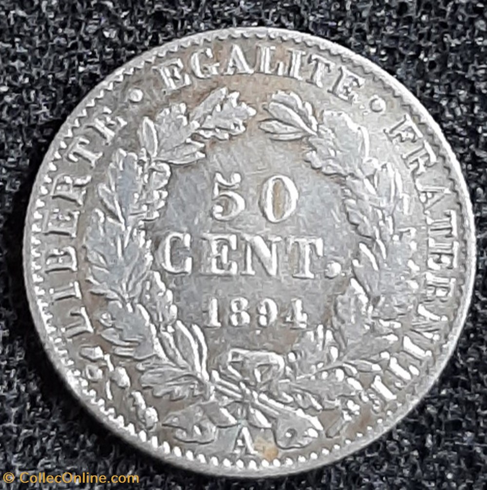 1894 A - 50 centimes monnaies monde france 1894 a 50 centimes