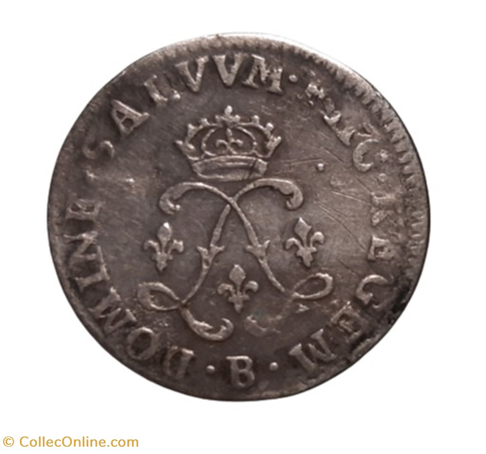 1691 - 4 sols aux 2 L couronnés monnaies europe medievale france royales 1691 4 sols aux 2 l couronnes