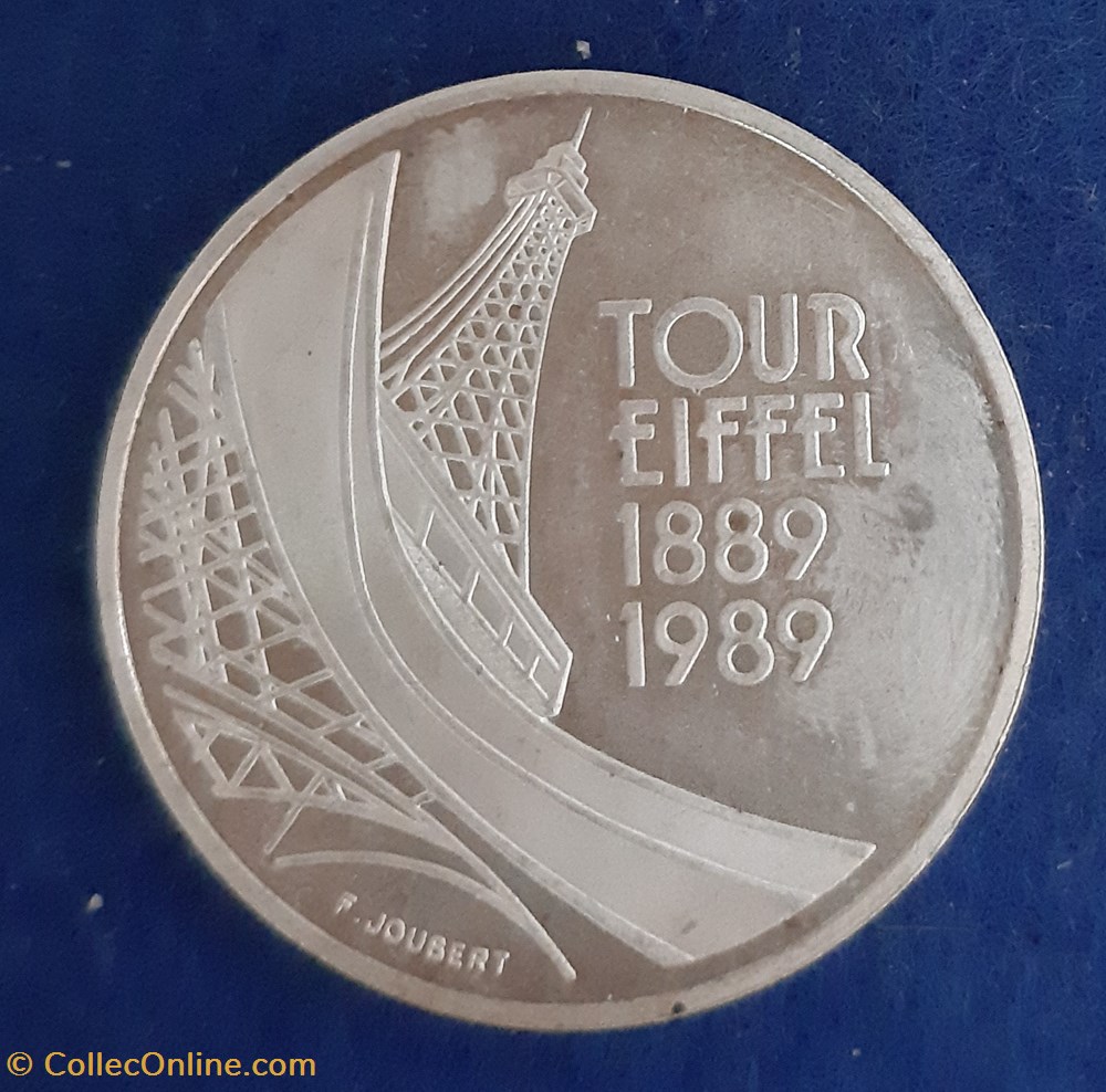 1989 - 5 francs commémorative monnaies monde france 1989 5 francs commemorative