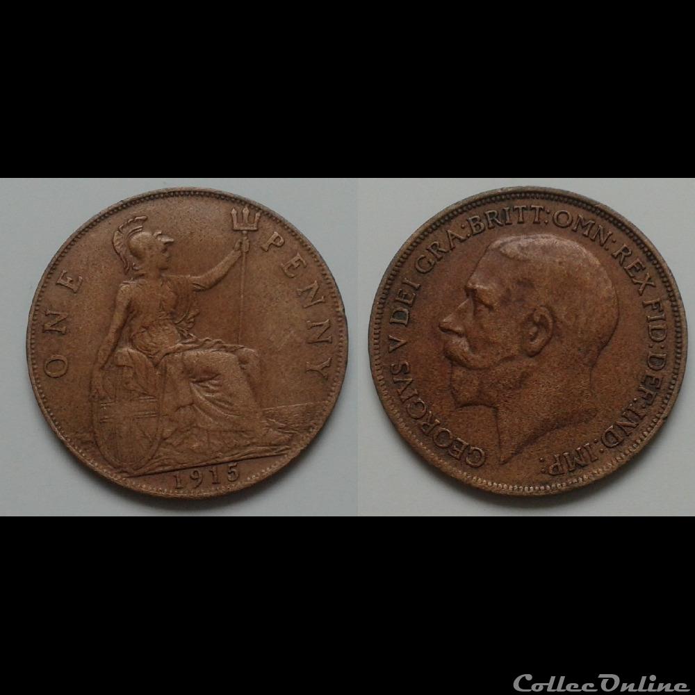 Royaume Uni - 1 penny 1915 monnaie monde royaume uni 1 penny 1915