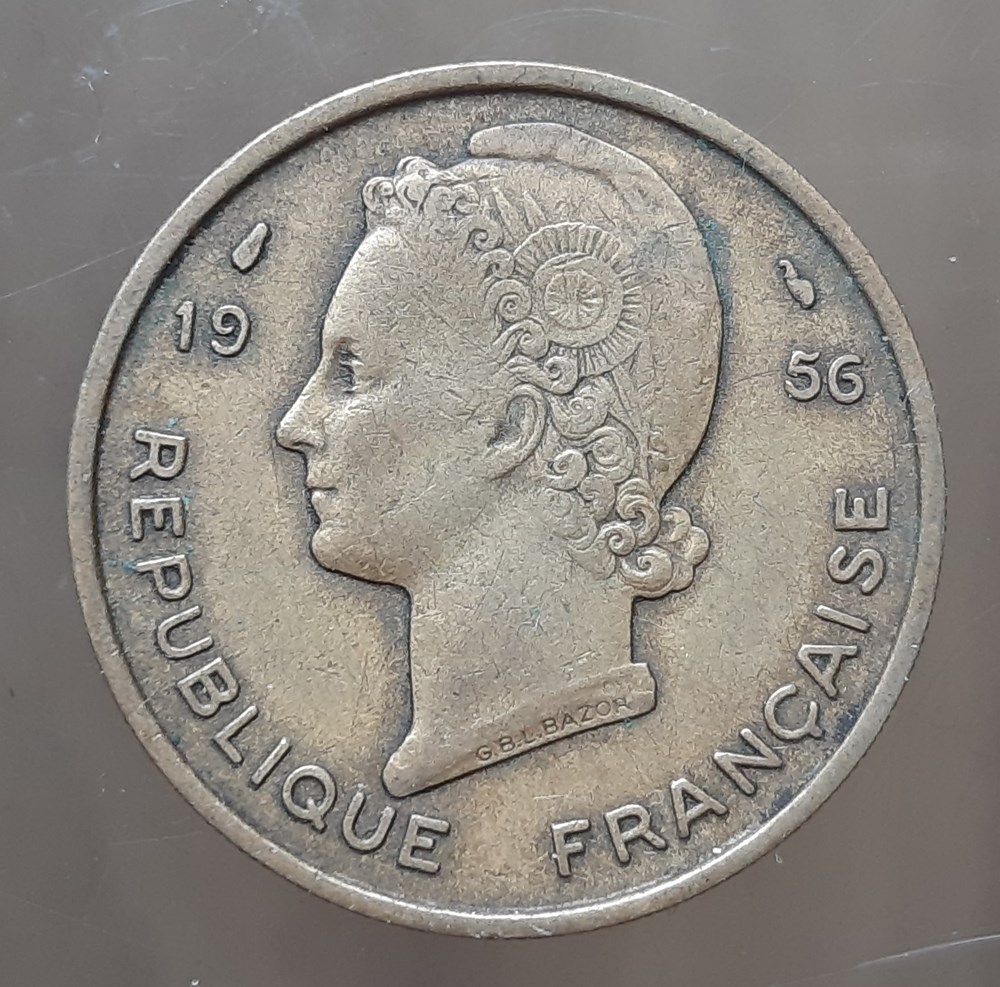 Afrique occidentale française – 25 francs 1956 monnaies colonies francaises afrique occidentale francaise 25 francs 1956