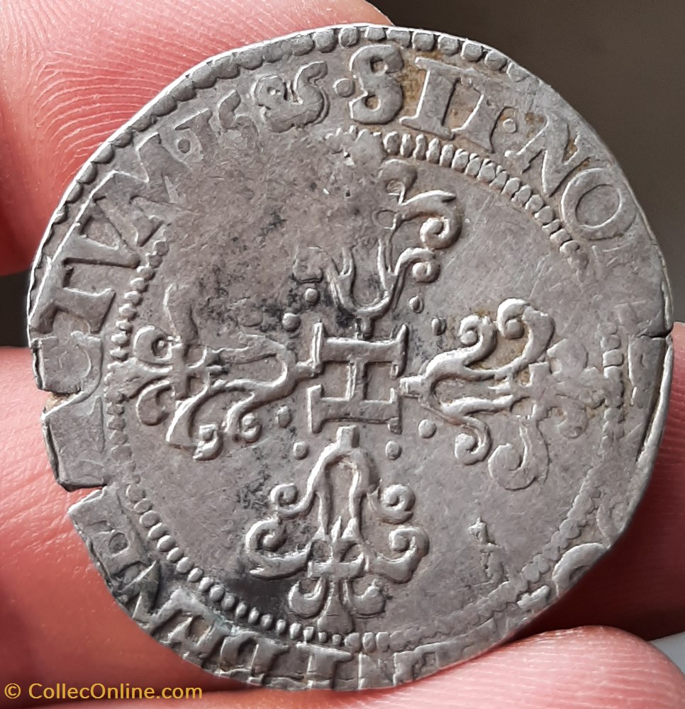 1585 X - franc au col plat - Henri III monnaies 1585 x franc au col plat henri iii