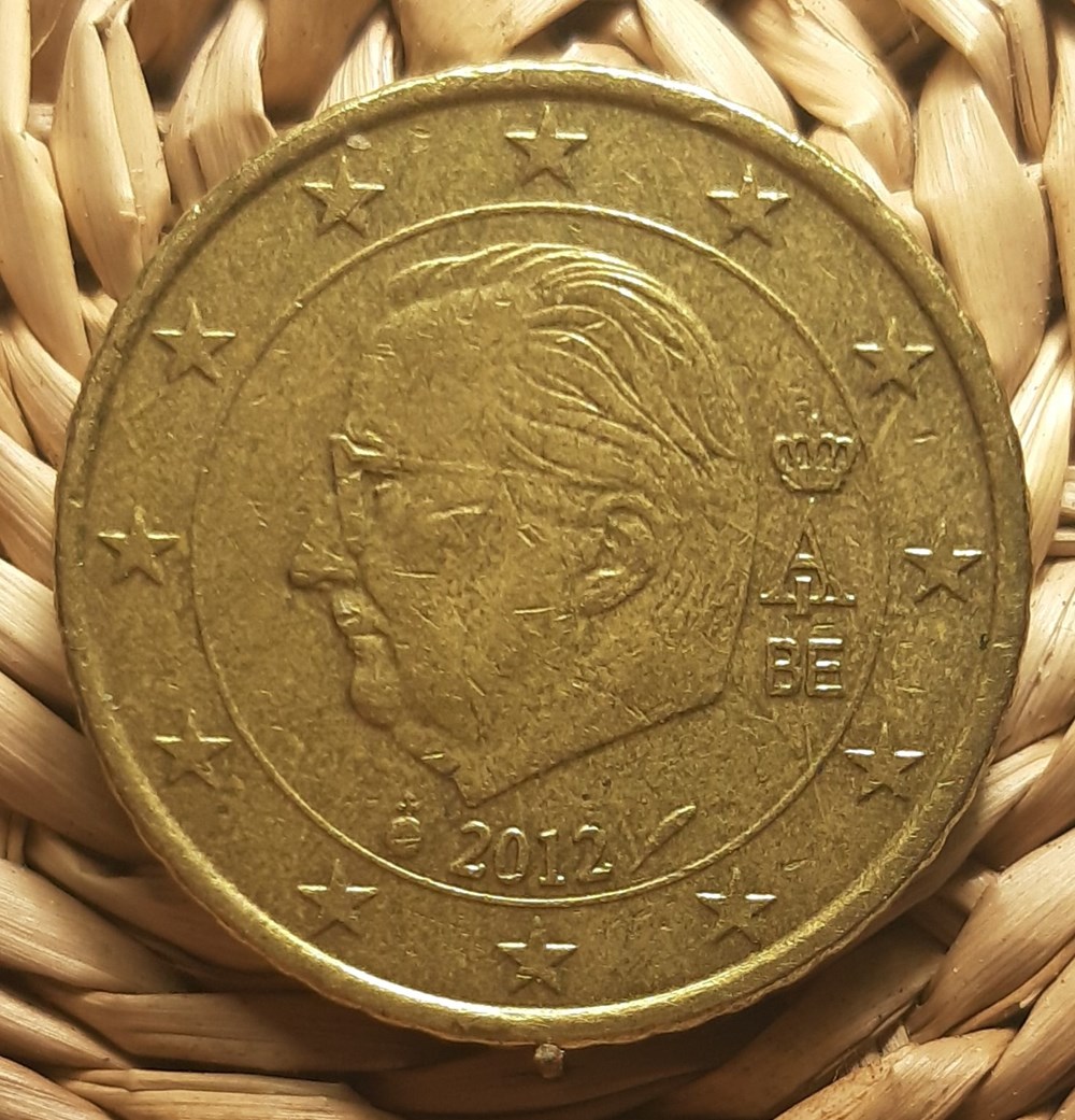 monnaies euros a belgique 50 cents 2012 coin ebreche