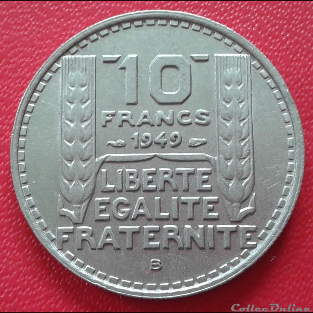 1949 B - 10 francs - Petite tête monnaies monde france 1949 b 10 francs petite tete