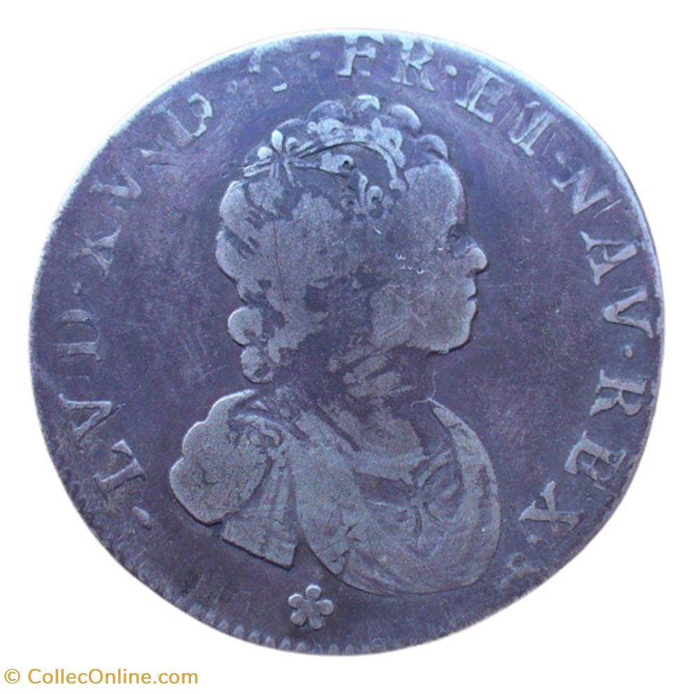 1716 - Quart écu vertugadin (rf) monnaies europe medievale france royales 1716 quart ecu vertugadin rf