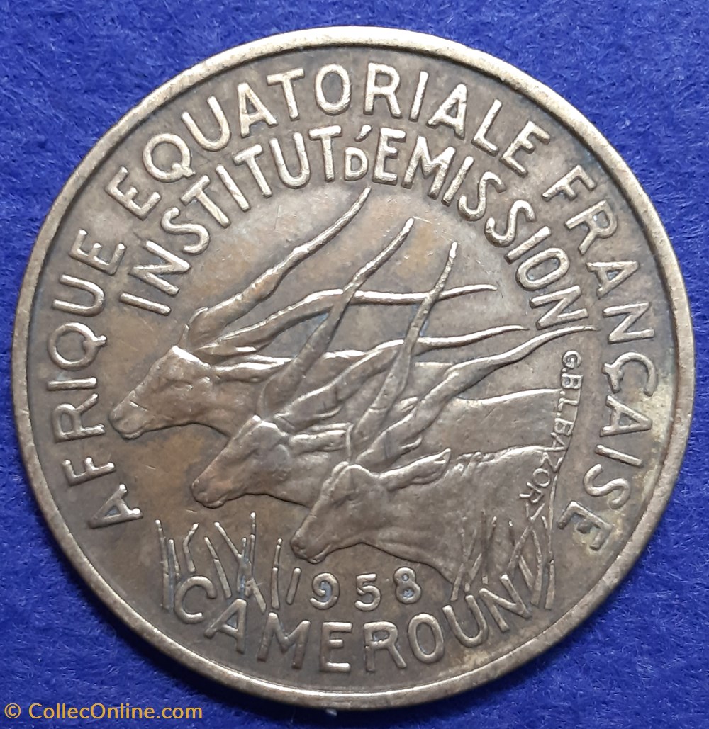 Cameroun - 25 francs 1958 monnaies monde cameroun 25 francs 1958