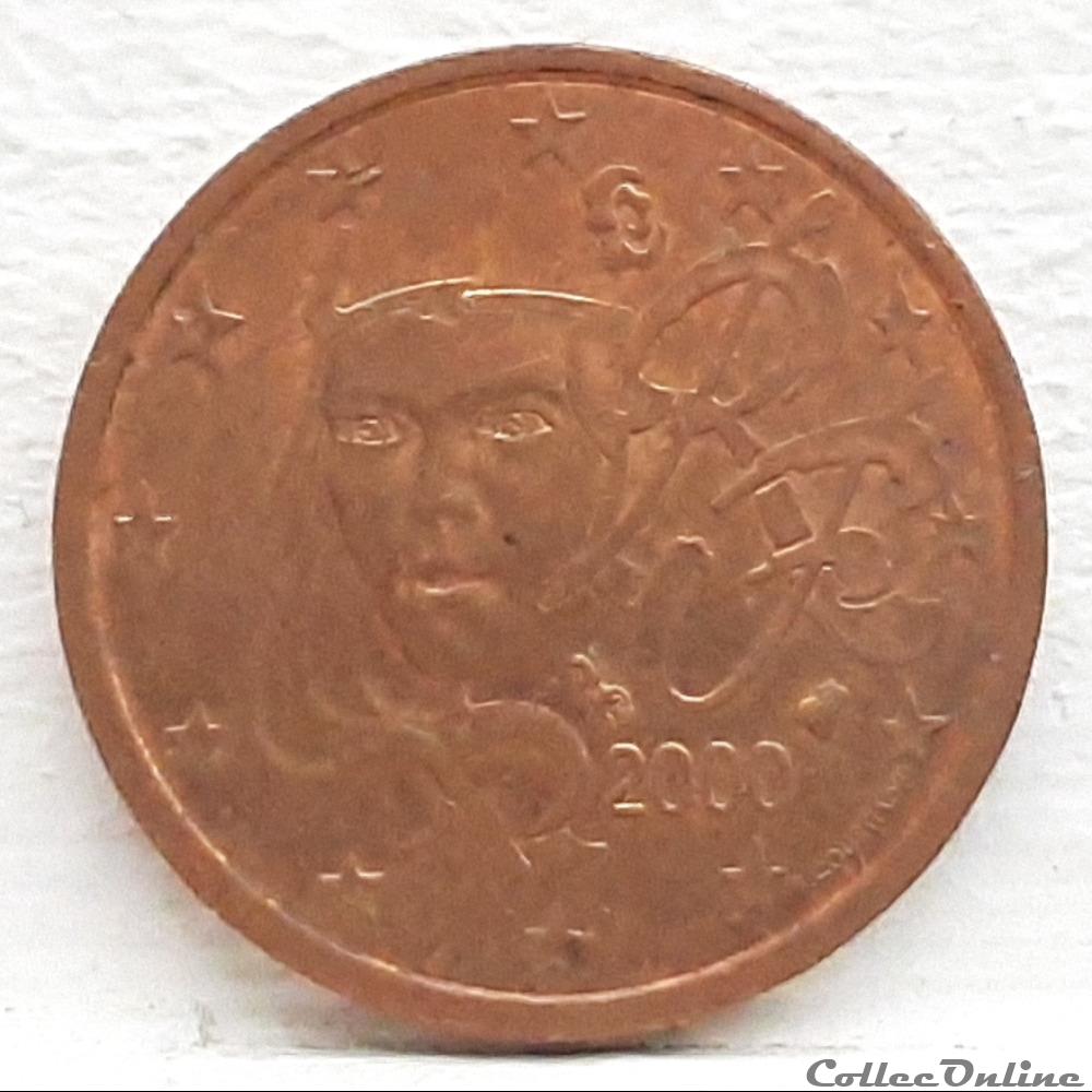 monnaie euro france 2000 2 cents