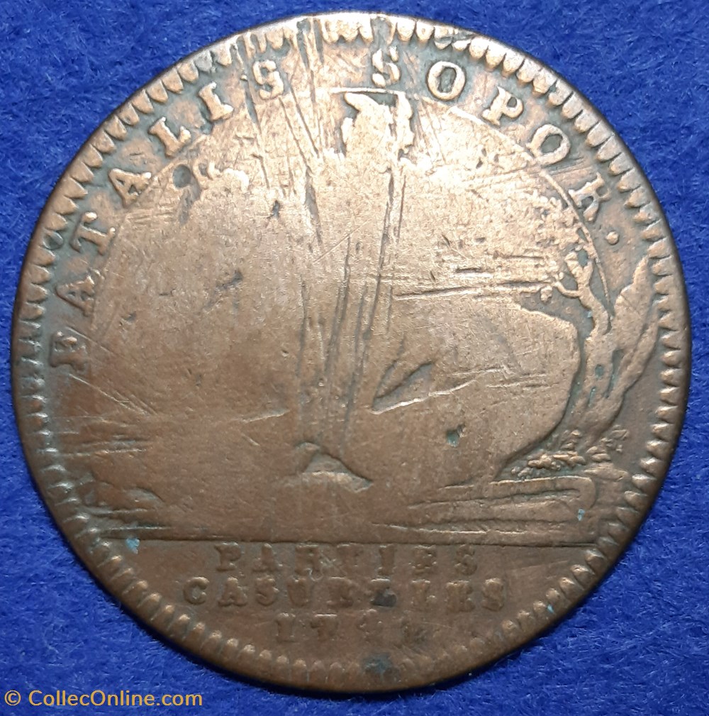 1742 - Jeton Louis XV monnaies paranumismatique jetons poids 1742 jeton louis xv